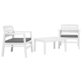 Juego de muebles de jardín 3 piezas plástico blanco de vidaXL, Conjuntos de jardín - Ref: Foro24-45620, Precio: 192,56 €, Des...