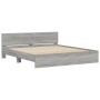 Estructura de cama cabecero y luces LED gris Sonoma 180x200 cm de , Camas y somieres - Ref: Foro24-3207593, Precio: 212,49 €,...