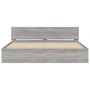 Estructura de cama cabecero y luces LED gris Sonoma 180x200 cm de , Camas y somieres - Ref: Foro24-3207593, Precio: 212,49 €,...