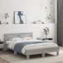Estructura de cama cabecero y luces LED gris Sonoma 120x200 cm de , Camas y somieres - Ref: Foro24-3207558, Precio: 162,10 €,...