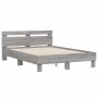 Estructura de cama cabecero y luces LED gris Sonoma 120x200 cm de , Camas y somieres - Ref: Foro24-3207558, Precio: 162,10 €,...