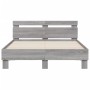 Estructura de cama cabecero y luces LED gris Sonoma 120x200 cm de , Camas y somieres - Ref: Foro24-3207558, Precio: 162,10 €,...
