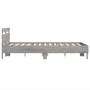 Estructura de cama cabecero y luces LED gris Sonoma 120x200 cm de , Camas y somieres - Ref: Foro24-3207558, Precio: 162,10 €,...