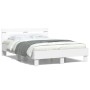 Estructura de cama con cabecero y luces LED blanco 120x200 cm de , Camas y somieres - Ref: Foro24-3207553, Precio: 195,91 €, ...