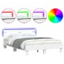 Estructura de cama con cabecero y luces LED blanco 120x200 cm de , Camas y somieres - Ref: Foro24-3207553, Precio: 195,91 €, ...