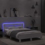 Estructura de cama con cabecero y luces LED blanco 120x200 cm de , Camas y somieres - Ref: Foro24-3207553, Precio: 195,91 €, ...