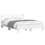 Estructura de cama con cabecero y luces LED blanco 120x200 cm de , Camas y somieres - Ref: Foro24-3207553, Precio: 195,91 €, ...