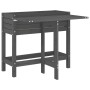 Jardinera con tapa plegable madera maciza de pino gris de , Maceteros y jardineras - Ref: Foro24-825123, Precio: 98,28 €, Des...