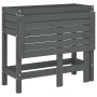 Jardinera con tapa plegable madera maciza de pino gris de , Maceteros y jardineras - Ref: Foro24-825123, Precio: 98,28 €, Des...