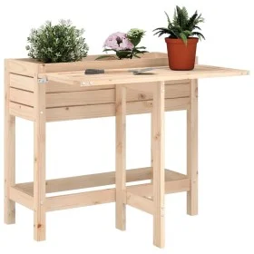 Jardinera con tapa plegable madera maciza de pino de , Maceteros y jardineras - Ref: Foro24-825121, Precio: 87,45 €, Descuent...