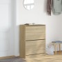 Mueble zapatero 2 cajones abatibles roble Sonoma 80x42x108 cm de , Zapateros y organizadores de calzado - Ref: Foro24-3214401...