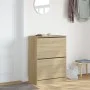 Mueble zapatero 2 cajones abatibles roble Sonoma 80x42x108 cm de , Zapateros y organizadores de calzado - Ref: Foro24-3214401...