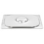 Tapas para bandejas Gastronorm 1/2 acero inoxidable 2 unidades de vidaXL, Tapas de cubetas para mesas de vapor - Ref: Foro24-...