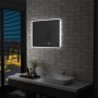 Espejo de baño con LED, sensor táctil y reloj 80x60 cm de vidaXL, Espejos - Ref: Foro24-144738, Precio: 119,55 €, Descuento: %