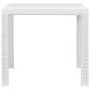 Mesa de jardín de plástico aspecto ratán blanco 79x79x72 cm de vidaXL, Mesas de jardín - Ref: Foro24-45601, Precio: 81,94 €, ...
