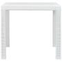 Mesa de jardín de plástico aspecto ratán blanco 79x79x72 cm de vidaXL, Mesas de jardín - Ref: Foro24-45601, Precio: 77,61 €, ...