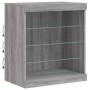 Aparador con luces LED gris Sonoma 60,5x37x67 cm de , Aparadores - Ref: Foro24-836698, Precio: 64,48 €, Descuento: %
