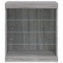 Aparador con luces LED gris Sonoma 60,5x37x67 cm de , Aparadores - Ref: Foro24-836698, Precio: 64,48 €, Descuento: %