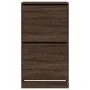 Mueble zapatero 2 cajones abatibles marrón roble 60x42x108 cm de , Zapateros y organizadores de calzado - Ref: Foro24-3214391...