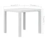 Mesa de jardín de plástico aspecto ratán blanco 79x79x72 cm de vidaXL, Mesas de jardín - Ref: Foro24-45601, Precio: 81,94 €, ...