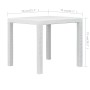 Mesa de jardín de plástico aspecto ratán blanco 79x79x72 cm de vidaXL, Mesas de jardín - Ref: Foro24-45601, Precio: 77,61 €, ...