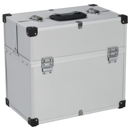 Caja de herramientas aluminio plateado 38x22,5x34 cm de vidaXL, Cajas de herramientas - Ref: Foro24-91848, Precio: 66,49 €, D...