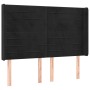 Cabecero con LED de terciopelo negro 147x16x118/128 cm de vidaXL, Cabeceros y pies de cama - Ref: Foro24-3124238, Precio: 100...