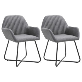 Sillas de comedor 2 unidades tela gris oscuro de vidaXL, Sillas de comedor - Ref: Foro24-249808, Precio: 161,99 €, Descuento: %
