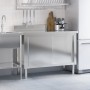 Mesa de trabajo de cocina puertas correderas acero inoxidable de , Restauración - Ref: Foro24-376441, Precio: 279,30 €, Descu...