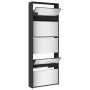 Mueble zapatero con espejo 5 niveles negro 63x17x169,5 cm de , Zapateros y organizadores de calzado - Ref: Foro24-3228280, Pr...