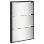 Mueble zapatero con espejo 5 niveles negro 63x17x169,5 cm de , Zapateros y organizadores de calzado - Ref: Foro24-3228280, Pr...