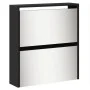 Mueble zapatero con espejo 5 niveles negro 63x17x169,5 cm de , Zapateros y organizadores de calzado - Ref: Foro24-3228280, Pr...