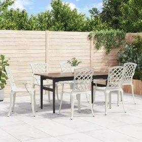 Gartenstühle 6 Einheiten aus weißem Aluminiumguss von , Gartenstühle - Ref: Foro24-3216321, Preis: 741,89 €, Rabatt: %