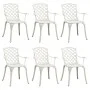 Sillas de jardín 6 unidades aluminio fundido blanco de , Sillas de jardín - Ref: Foro24-3216321, Precio: 741,89 €, Descuento: %