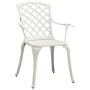 Sillas de jardín 6 unidades aluminio fundido blanco de , Sillas de jardín - Ref: Foro24-3216321, Precio: 787,77 €, Descuento: %