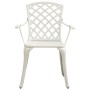 Sillas de jardín 6 unidades aluminio fundido blanco de , Sillas de jardín - Ref: Foro24-3216321, Precio: 787,77 €, Descuento: %