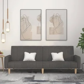 Sofá cama de 2 plazas tela gris oscuro de , Sofás - Ref: Foro24-375759, Precio: 279,44 €, Descuento: %