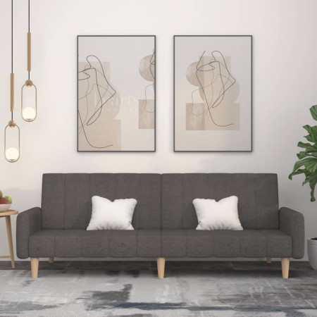 Sofá cama de 2 plazas tela gris oscuro de , Sofás - Ref: Foro24-375759, Precio: 284,36 €, Descuento: %