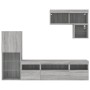 Muebles TV pared con LED 6 pzas madera ingeniería gris Sonoma de , Muebles TV - Ref: Foro24-3216737, Precio: 212,08 €, Descue...
