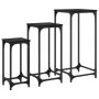Mesitas auxiliares apilables 3 uds madera de ingeniería negro de , Mesas auxiliares - Ref: Foro24-838938, Precio: 49,68 €, De...