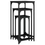 Mesitas auxiliares apilables 3 uds madera de ingeniería negro de , Mesas auxiliares - Ref: Foro24-838938, Precio: 49,68 €, De...