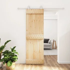 Schiebetür mit Beschlägen aus massivem Kiefernholz, 70 x 210 cm von , Türen - Ref: Foro24-3203086, Preis: 180,97 €, Rabatt: %