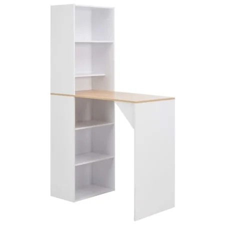 Stehtisch mit weißem Regal 115x59x200 cm von vidaXL, Küchen- und Esstische - Ref: Foro24-280230, Preis: 209,90 €, Rabatt: %