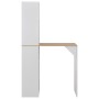 Mesa de bar con estantería blanca 115x59x200 cm de vidaXL, Mesas de cocina y de comedor - Ref: Foro24-280230, Precio: 227,86 ...