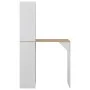 Stehtisch mit weißem Regal 115x59x200 cm von vidaXL, Küchen- und Esstische - Ref: Foro24-280230, Preis: 209,90 €, Rabatt: %