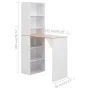 Stehtisch mit weißem Regal 115x59x200 cm von vidaXL, Küchen- und Esstische - Ref: Foro24-280230, Preis: 209,90 €, Rabatt: %