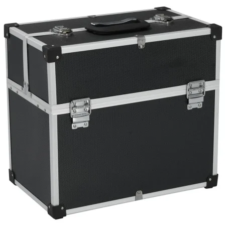 Black aluminum toolbox 38x22.5x34 cm by vidaXL, Toolboxes - Ref: Foro24-91849, Price: 63,46 €, Discount: %