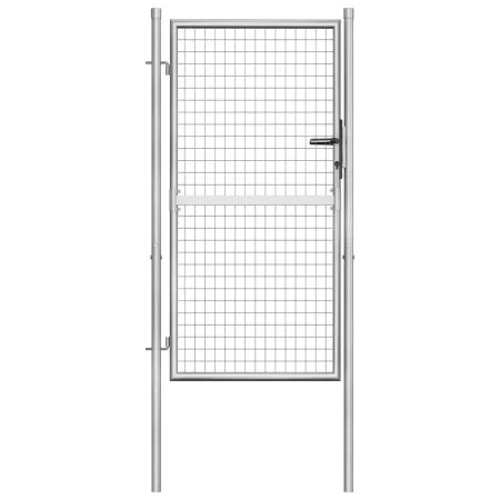 Silberverzinktes Gartentor aus Stahl, 105 x 200 cm von vidaXL, Gartentore - Ref: Foro24-144758, Preis: 217,81 €, Rabatt: %
