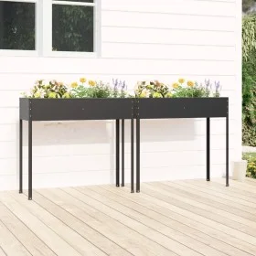 Jardineras 2 unidades acero galvanizado gris antracita de , Maceteros y jardineras - Ref: Foro24-3154237, Precio: 103,18 €, D...