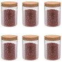 Tarros de almacenaje con tapa de corcho 6 unidades 650 ml de vidaXL, Botes de galletas - Ref: Foro24-50839, Precio: 42,37 €, ...